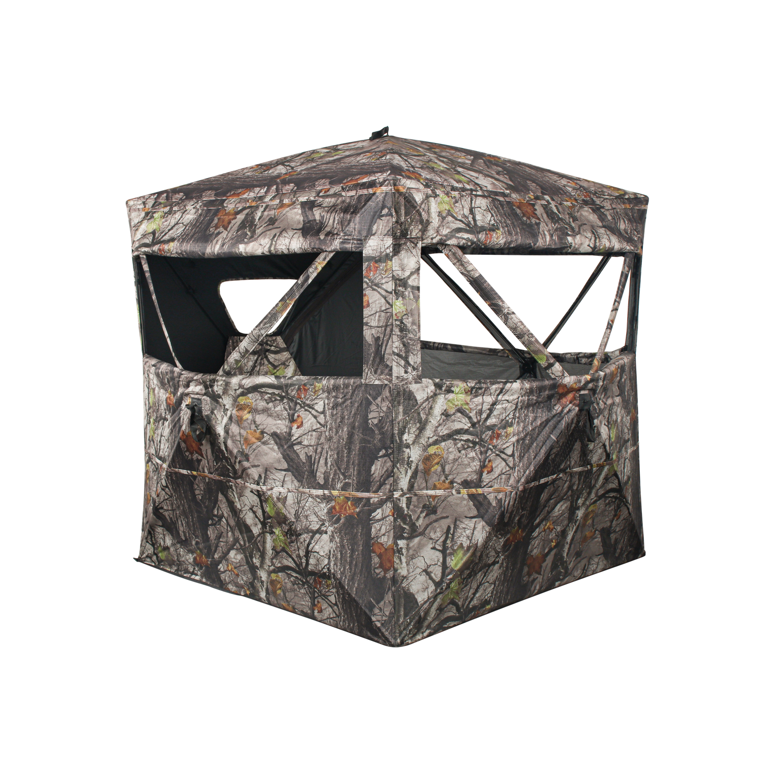 ShedOFF Waterproof 4 SIdes 270 Degree See Through Hunting Blind 2-3 Person Tree Camo