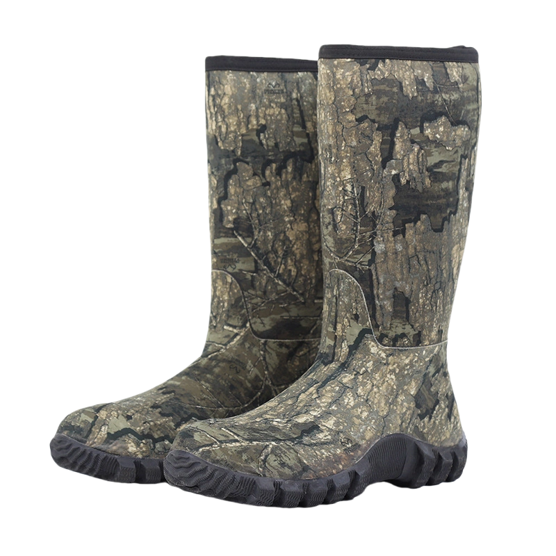 ShedOFF Hunting Boots for Men, Waterproof Insulated Realtree Camo Rubber Boots