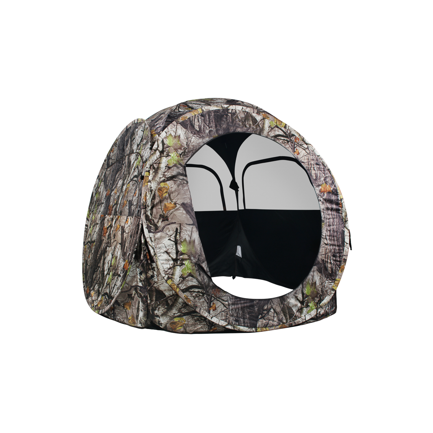 ShedOFF Waterproof Roundness 4 Side 270 Degree See Through Hunting Blind 1 Person Tree Camo