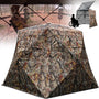 ShedOFF Wide Bottom Easy Zipper Door Waterproof 4 Sides 360 Full See Through Hunting Blind 2-3 Person Pine Cone Camo