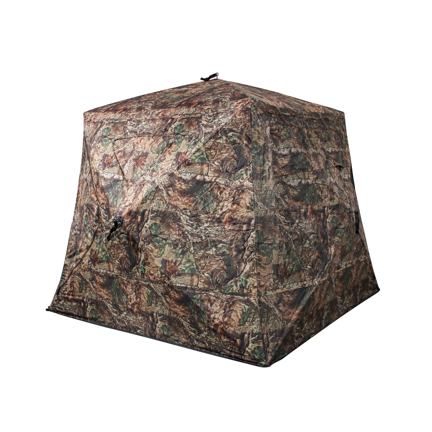 ShedOFF Wide Footprint Waterproof 4 Sides 270 Degree See Through Hunting Blind 2-3 Person Veil Camo