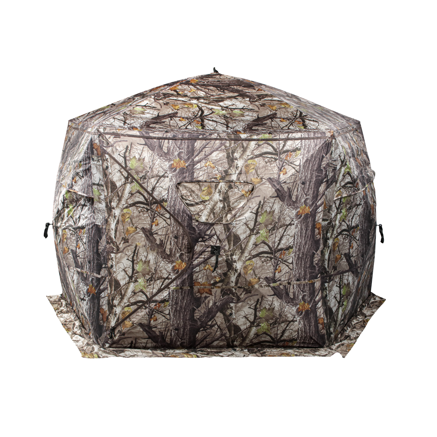 ShedOFF Waterproof 5 Sides 288 Degree See Through Hunting Blind 2-4 Person Tree Camo