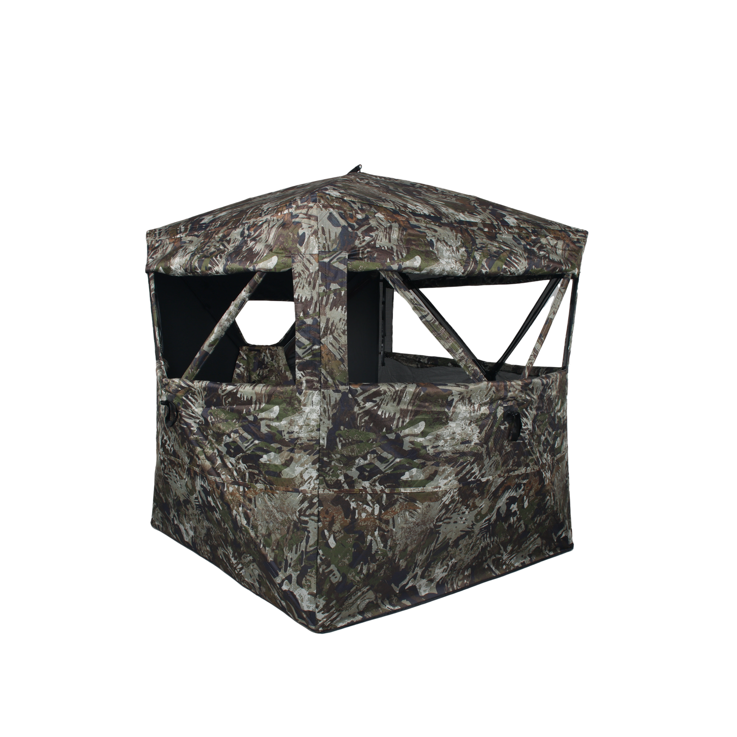 ShedOFF Waterproof 4 SIdes 270 Degree See Through Hunting Blind 2-3 Person Forest Camo